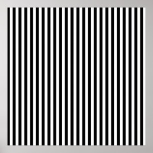 Poster Bandes noires et blanches ; triées