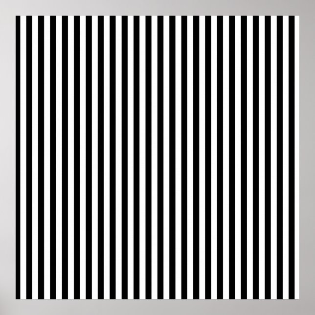 Poster Bandes noires et blanches ; triées (Devant)