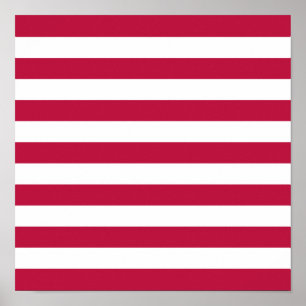 Poster Bandes rouges et blanches