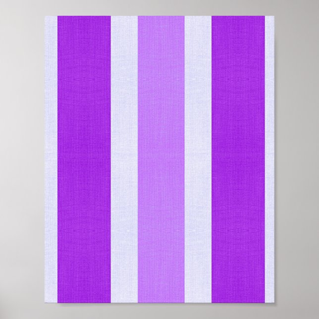 Poster Bandes violettes et blanches (Devant)