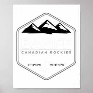 Poster Banff Canadian Rockies Norquay Snowboard T Shirt