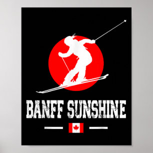 Poster Banff Sunshine Canada Station de ski Montagnes Roc