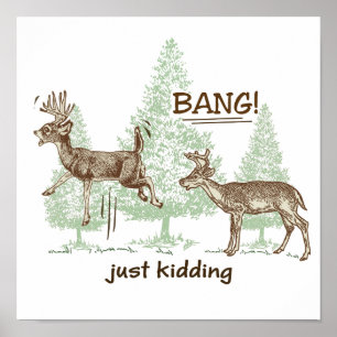 Poster Bang! Juste pour rire! Chasse à l'humour