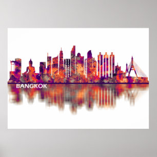 Poster Bangkok Thailand Skyline