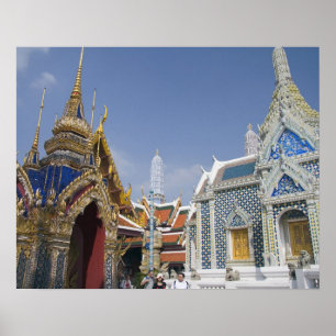 Poster Bangkok, Thaïlande. Grand Palais de Bangkok
