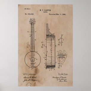 Poster Banjo vintage