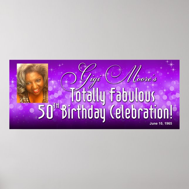 Poster Bannière à éclaboussures de Gigi 40,5 x 16,5 (Devant)