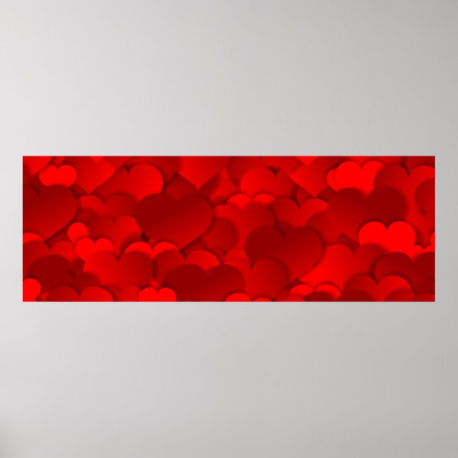 Poster Bannière coeur texture un coeur (Devant)