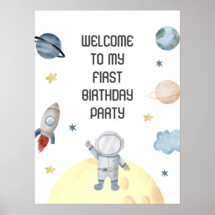 Poster Bannière d'accueil de l'espace extérieur