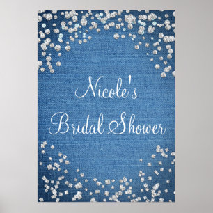 Poster Bannière d'affiche Denim & Diamonds Scatted Bling