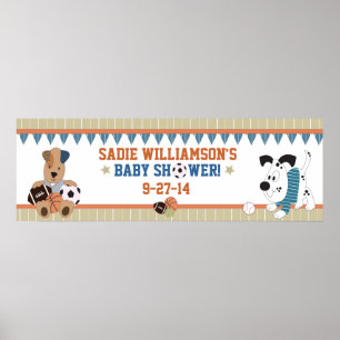Poster Bannière de Baby shower pour marionnettes étoilées
