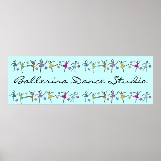 Poster Bannière de danse Ballerina (Devant)