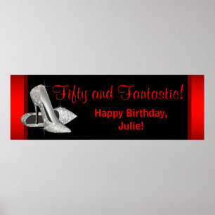 Poster Bannière de fête d'anniversaire de la Parties scin