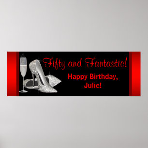Poster Bannière de fête d'anniversaire de la Parties scin