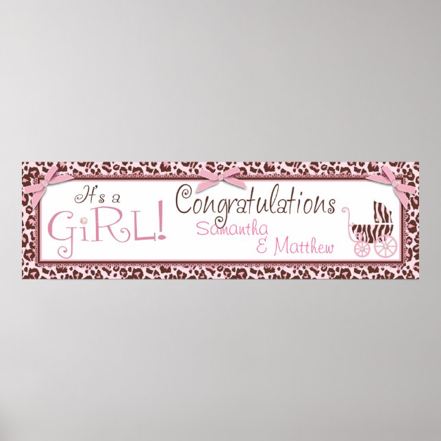 Poster Bannière de la fête des filles de Cheetah (Devant)