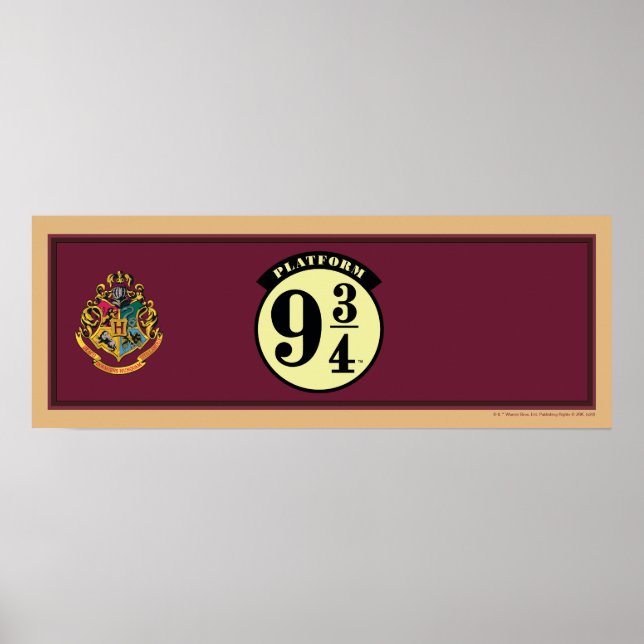 Poster Bannière de la plateforme 9 3/4 du HOGWARTS™ EXPRE (Devant)