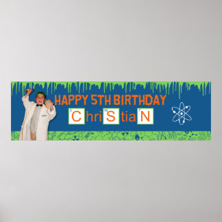 Poster Bannière de Mad Scientifique pour Christian