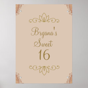 Poster Bannière de soirée personnalisée chic et élégante