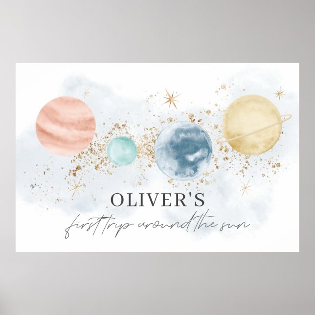 Poster Bannière de toile de fond Premier tour autour du S (Devant)