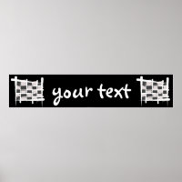 Bannière d'indicateur À damiers brosse