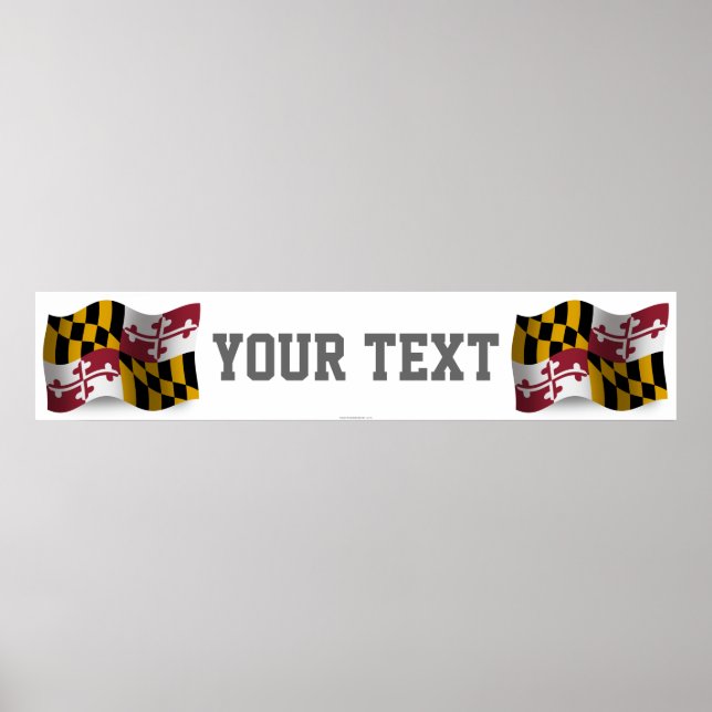 Poster Bannière du drapeau du Maryland (Devant)