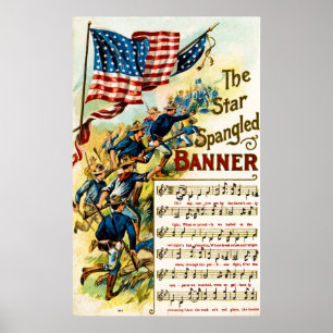 Poster Bannière étoilée 1908 Vintage