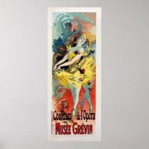 Poster bannière française vintage de verticale de ballet
