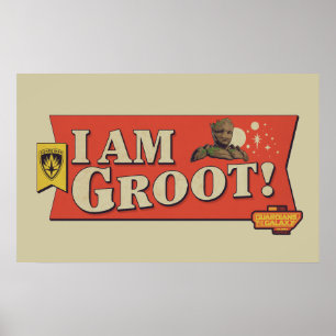 Poster Bannière Les Gardiens de la Galaxie "Je Suis Groot