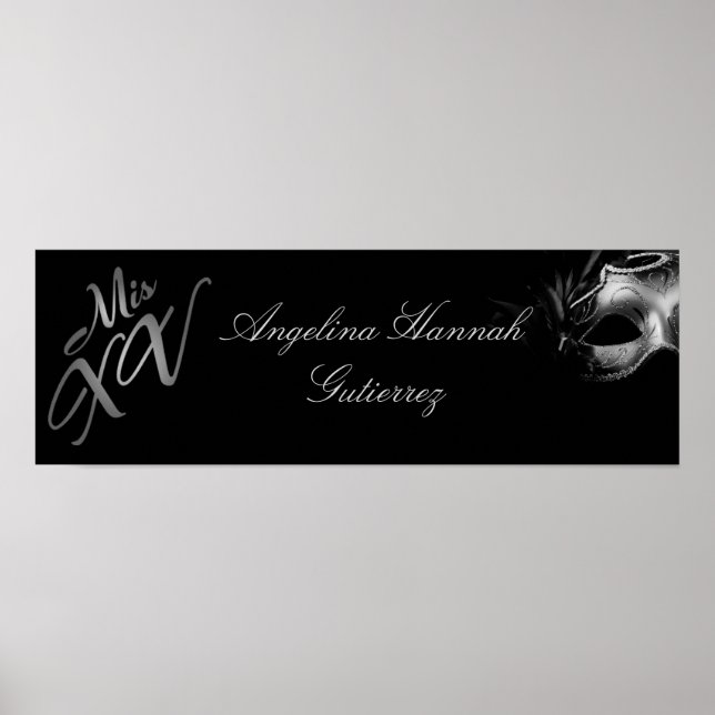 Poster Bannière personnalisée Mis XV Silver 22,5 po x 7,5 (Devant)