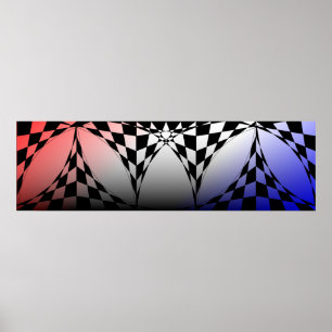 Poster Bannière rouge-blanc-bleu par Kenneth Yoncich