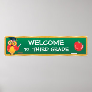 Poster Bannière scolaire Chalkboard