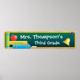 Poster Bannière scolaire Chalkboard