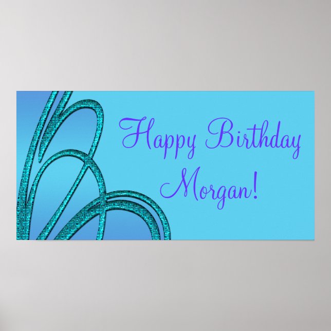 Poster Bannières de fête d'anniversaire (Devant)