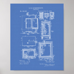 Poster Banque Safe 1894 Brevet Plan directeur