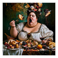"Banquet du Chaos" Œuvre d'art surréaliste colorée