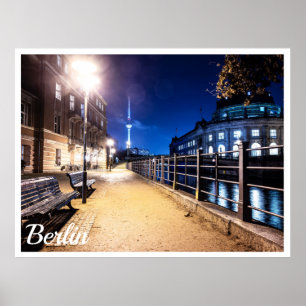 Poster Banquettes près de la rivière Spree à Berlin, Alle