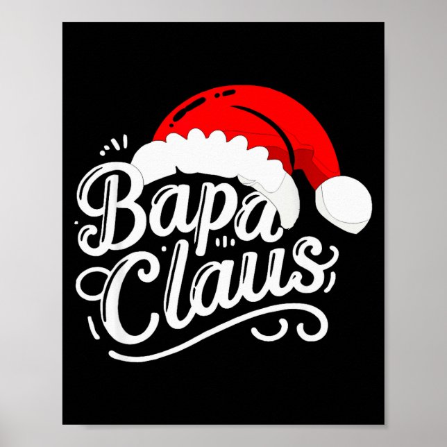 Poster Bapa Claus Christmas Santa's Pajama Family Matchin (Devant)