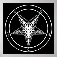 Poster Baphomet de style ancien - 2 pieds carré