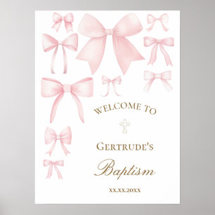 Poster Baptême de bienvenue pour bébé