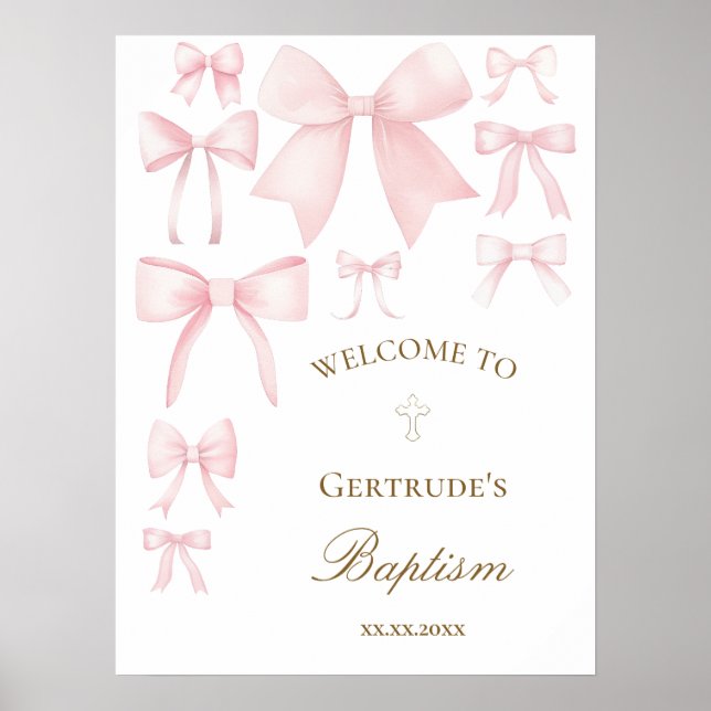 Poster Baptême de bienvenue pour bébé (Devant)