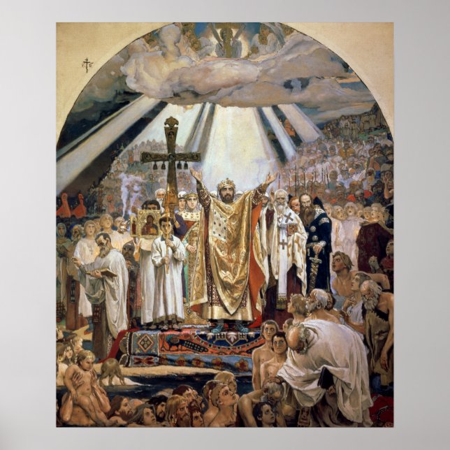 Poster Baptême de Rus, 1885-1896 (Devant)