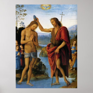 Poster Baptême du Christ par Pietro Perugino