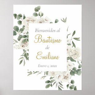 Poster Baptême signe de bienvenue en espagnol