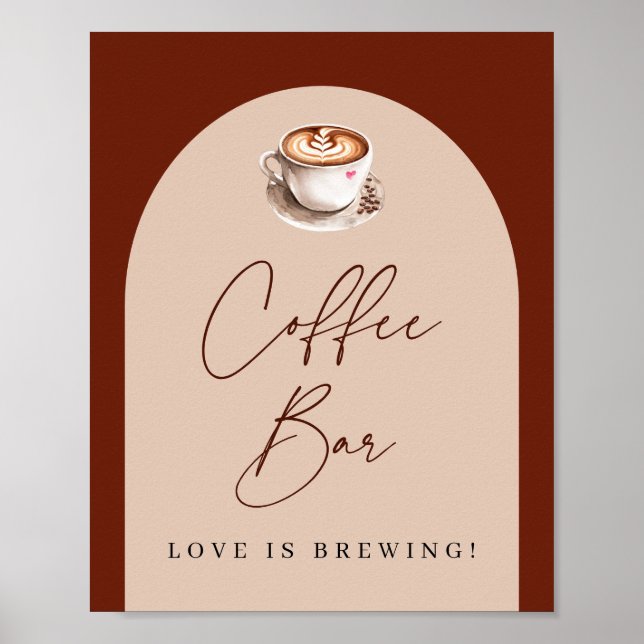 Poster Bar à Café L'amour est en train de se préparer Sal (Devant)