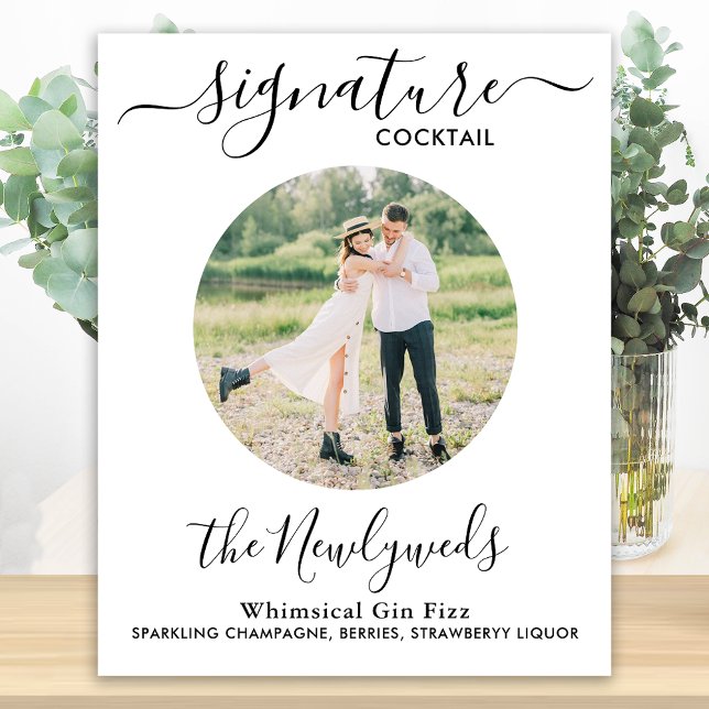 Poster Bar à cocktails de mariage avec boisson personnali (Créateur téléchargé)