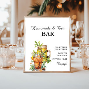 Poster Bar à limonade minimaliste moderne chevalet d'été
