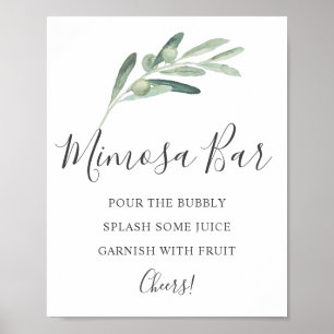 Poster Bar à Mimosa Olive Verdure