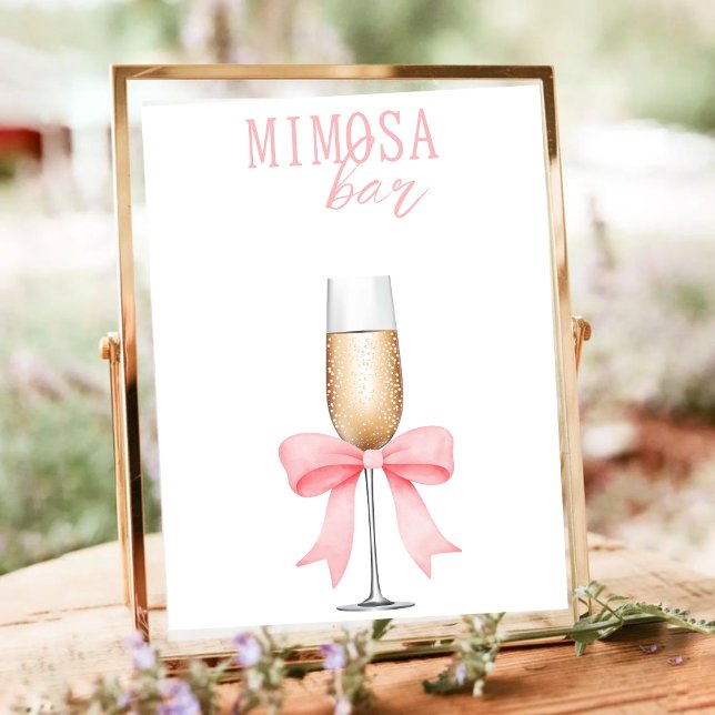 Poster Bar à Mimosa pour une Baby Shower au Prosecco et p (Créateur téléchargé)