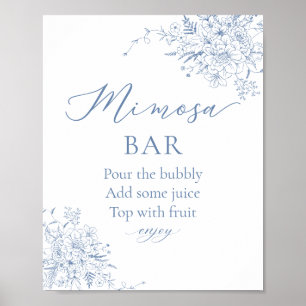 Poster Bar à Mimosa pour une Baby Shower sur le thème "So