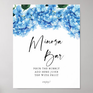 Poster Bar à Mimosa pour une Fête de Mariage Florale à l'